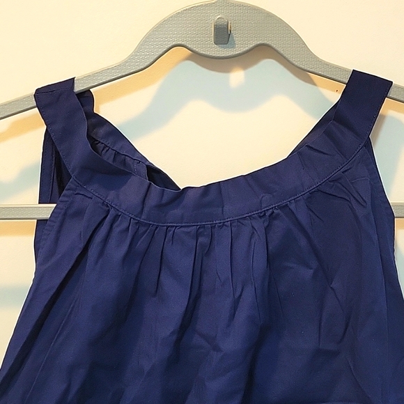J.Crew Bow Back Sleeveless Halter Top Antique  Navy XS NWT - Picture 6 of 8